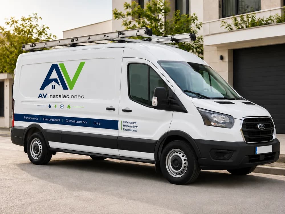 Furgoneta de AV Instalaciones en Mallorca